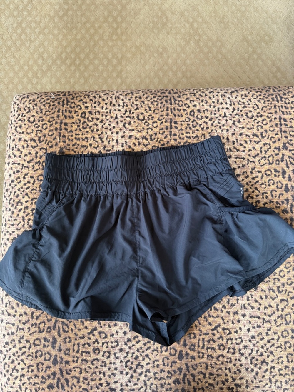 Free People Black High-Rise Athletic Shorts